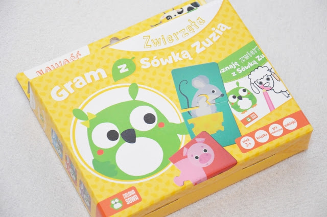 Pierwsze puzzle. Gram z Sówką Zuzią. Zwierzęta.